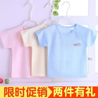 Trẻ em Nửa Tay Áo Phim Hoạt Hình Mỏng Quần Áo Trẻ Em Bé Ngắn Tay Áo T-Shirt Boy Con Bé Mùa Hè Mùa Xuân Bông Top áo thun dài tay thu đông