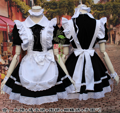 taobao agent Cosplay anime women's cute SD live version cute COS clothing maid Lala.maid shop maid dress