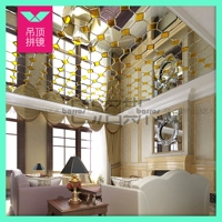 Современный Джейн Европейский Серебряный Серый Золотой Чай Черный ресторан Проход по потолоку стеклян