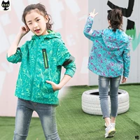 Áo khoác ngoài trời cho trẻ em 2018 mới mùa xuân và mùa thu áo khoác bé trai nữ phiên bản Hàn Quốc của áo gió leo núi áo chống nắng dài cho bé