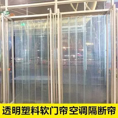 Новая скользящая складная дверная занавеска Пластиковая прозрачная ветропроницаемая ПВХ с толкованием занавеска
