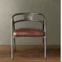 Nước mỹ loại ghế ghế sắt rèn ghế ăn retro vòng tròn ghế nội thất dân cư giải trí ghế Châu Âu da ghế văn phòng bộ ghế sofa