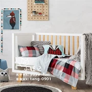 Úc adairs phong cách Anh chăn sản phẩm giường cũi kẻ sọc đỏ + áo gối vận chuyển bông tại chỗ - Bộ đồ giường trẻ em