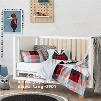 Úc adairs phong cách Anh chăn sản phẩm giường cũi kẻ sọc đỏ + áo gối vận chuyển bông tại chỗ - Bộ đồ giường trẻ em 	chăn ga cho bé gái	