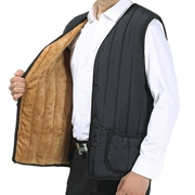 Trung niên chần mùa đông cha cộng với nhung trung niên kích thước lớn vest vest vest nam trung niên vest