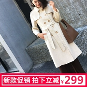Kate Wang Hao với đoạn mùa thu và mùa đông mới dài nữ Albarka len hai mặt áo khoác alpaca áo khoác
