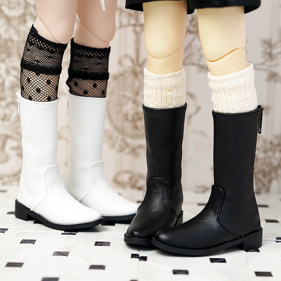 taobao agent BJD four -point casual baby shoes long high boots msd mdd baby black high boots white boots spot