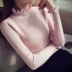 2018 Hàn Quốc phiên bản của mùa xuân và mùa thu nửa cao cổ áo hoang dã knit đáy áo sơ mi nữ dài tay áo nấm cổ áo vớ áo len áo len áo len nữ mỏng Áo len