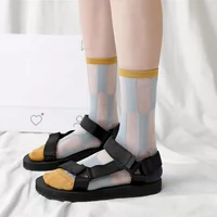 Летний тонкий кварц, колготки, брендовые носки, в корейском стиле, средней длины, популярно в интернете