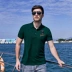 Áo thun nam ngắn tay trung niên nam thêu cotton ve áo polo nam màu rắn kinh doanh cha mùa hè cha áo thun - Polo store t shirt Polo