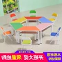 Bàn màu ghế học sinh đào tạo bàn ghế kết hợp đồ nội thất trường học hình thang bàn tư vấn lớp nghệ thuật trẻ em bàn nghệ thuật - Nội thất giảng dạy tại trường bàn học cho bé mẫu giáo