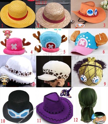 taobao agent Anime One Piece Luffy Aisjeba Trafar Garlo Berlon Cos props denim hat hat