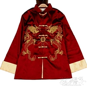 Tang nam Tang phù hợp với nam Trung Quốc dài tay Tang phù hợp với áo khoác Tang phù hợp với thêu rồng quốc phục