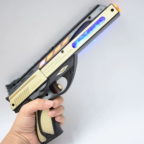 Реалистичная электрическая пластиковая игрушка для мальчиков, пистолет со светомузыкой, 2-3-6 лет