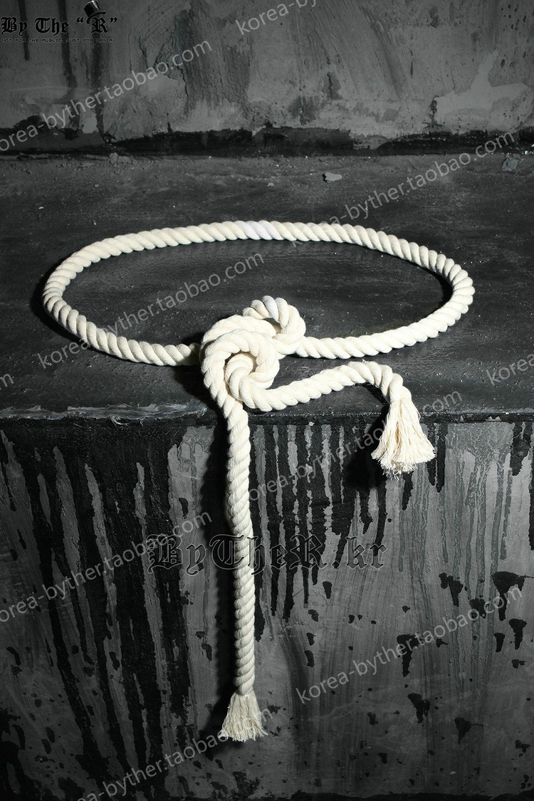 Ivory Whitethe republic of korea Purchasing agent ByTheR Trendy man new pattern  trend belt Waist chain Waist rope