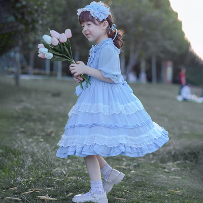 taobao agent Genuine summer cute Japanese short sleeve dress, Lolita style, with short sleeve