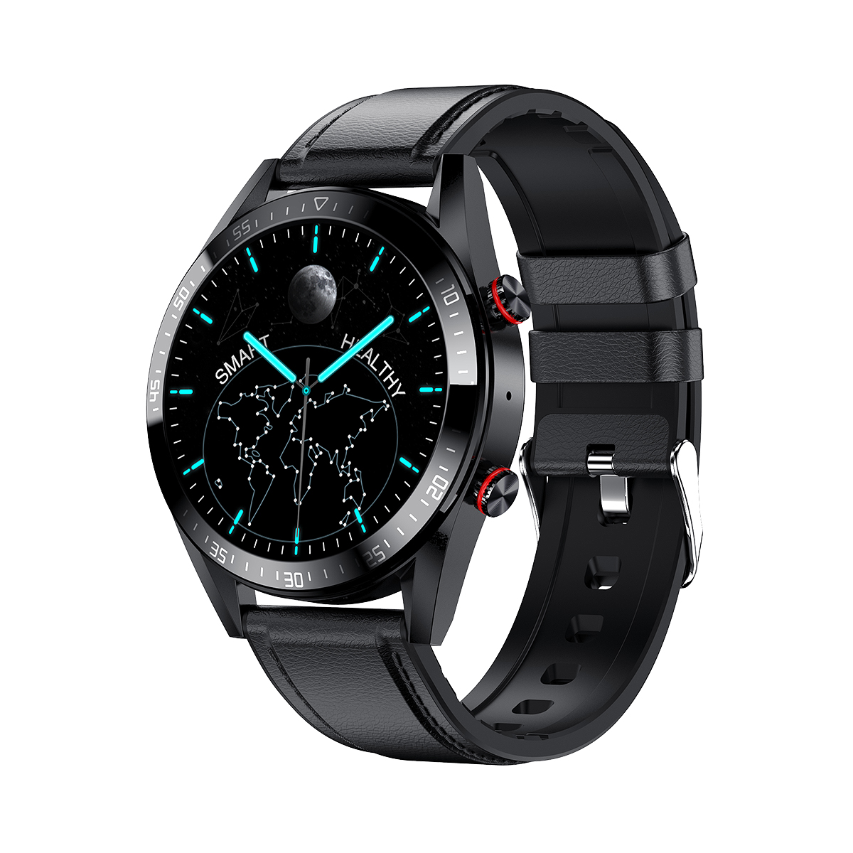 High Configuration Version [D807] Black Leather Watchastronaut clock dial Hua qiangbei GT2pro intelligence Wrist watch TM01smartwatch heart rate Ultra long standby Bracelet