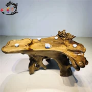 Rễ khắc bàn cà phê rễ cây nguyên liệu cũ Xiaoye 桢 khắc bàn trà họp bàn trà văn phòng thương mại phòng khách họp - Các món ăn khao khát gốc