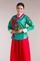 Ханбок Женская зеленая аренда на один день