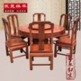 Nội thất gỗ gụ Gỗ hồng mộc Miến Điện Bàn tròn 1,3 m Bàn ăn Bàn trái cây gỗ hồng lớn với ghế hương màu quốc gia - Bộ đồ nội thất sofa gỗ hiện đại