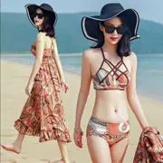 Bộ đồ bơi ba mảnh đi biển bikini gợi cảm của nữ giới tụ tập để che bụng thon gọn Hàn Quốc suối nước nóng nhỏ - Bikinis