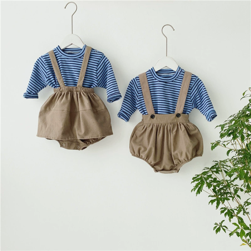 trong mùa xuân Hàn Quốc trẻ sơ sinh địu em bé quần dài tay áo thun hai mảnh nữ địu em bé phù hợp với - Phù hợp với trẻ em