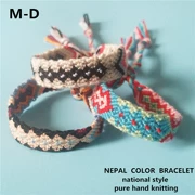 Màu sắc hạn chế sợi bông tay Nepal vòng tay dệt tay vòng tay gió dân tộc nam và nữ cặp đôi quà tặng trang sức
