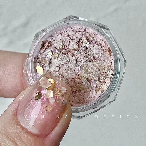 Sakura Hehh [Yin Garden] Sakura Nail Naving Украшение блесток европейское порошковое порошок фольги для падки.
