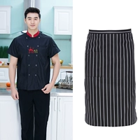 Черный фартук, короткий рукав