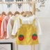 Bộ đồ trẻ em 2020 mùa xuân và mùa thu mới Váy công chúa Hàn Quốc Quần áo trẻ em cho bé gái thời trang sành điệu - Phù hợp với trẻ em Phù hợp với trẻ em