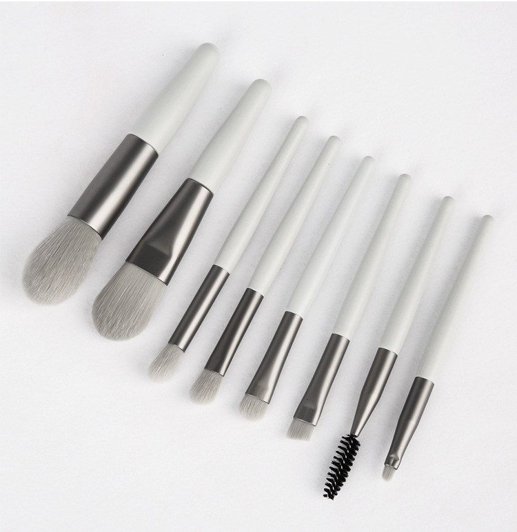 8 Pieces Of High Grade Greyins8 branch Cosmetic brush suit beginner Super soft major blusher brush Eye shadow brush Sleeve brush modify one's face through surgery Foundation Brush