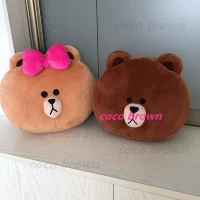 dòng Hàn Quốc Brown gấu có thể Ni thỏ sofa đệm xe đệm đồ chơi plush gối ấm cúng phòng khách giải trí - Trở lại đệm / Bolsters gối kê lưng
