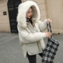 Chống mùa bông quần áo nữ lớn cổ áo lông thú phần ngắn Hàn Quốc phiên bản của lỏng bf sinh viên áo khoác nhỏ 2018 mới dày bánh mì áo khoác áo khoác kaki nữ