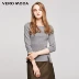 Vero Moda ren áo len cổ tròn sọc mỏng | 317324534 ao nu Áo / áo thun