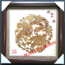 Театр теней 圆形皮影 白色凤戏牡丹 旅游纪念品 外事礼品