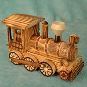 Tàu gỗ trẻ em của tàu đồ chơi mô hình tĩnh đầu máy thủ công đồ trang trí scenic đêm quầy hàng chợ bán hot