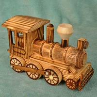 Tàu gỗ trẻ em của tàu đồ chơi mô hình tĩnh đầu máy thủ công đồ trang trí scenic đêm quầy hàng chợ bán hot mô hình xe tải hino