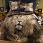 Bông 3d cá tính tấm bốn bộ bông ba chiều động vật hổ sư tử sói 1.8 m đôi chăn bộ đồ giường chăn ga gối đẹp