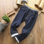 Mùa thu đông 2018 Quần áo trẻ em Hàn Quốc Quần jeans trẻ em đôi quần jean bé trai thấm mồ hôi lông lót