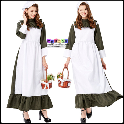 taobao agent French medieval lady's garden manor housekeeper clothing servant maid dress COS German restaurant British style