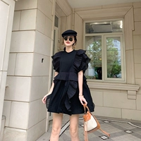 Черное летнее платье, кукла, юбка, 2020 года, французский стиль