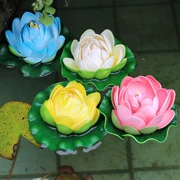 Mô phỏng hồ lily nước nổi bể cá trang trí cho Phật sen sen lá nước hoa phong cảnh hồ hoa - Hoa nhân tạo / Cây / Trái cây