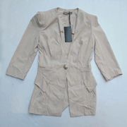 Phiên bản Hàn Quốc của áo khoác mỏng phụ nữ tay áo bảy điểm phù hợp với áo khoác áo khoác phần thường một nút nhỏ phù hợp với nữ 958238