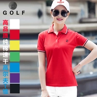 Áo thun golf nữ tay ngắn mùa hè thoáng khí thon gọn ve áo polo áo sơ mi golf quần áo sơ mi áo thun - Thể thao sau bộ áo gió thể thao nam