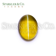 Ювелирные камни 已出|国际证书2.28克拉天然无处理蜜糖黄色金绿宝石猫眼石裸石