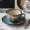 (bao gồm cả thìa) tráng men lò nung bằng tay retro có màu cà phê cốc pha màu cốc cốc gốm sáng tạo cặp cốc - Tách