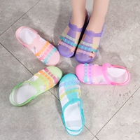 Летние тапочки в стиле Crocs, мюли, пляжная обувь, повседневная обувь, для влюбленных, в корейском стиле, большой размер, 40
