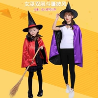 Trang phục Halloween dành cho người lớn và trẻ em Phù thủy đôi áo choàng áo cosplay thuật sĩ biểu diễn trang phục thoi trang haloween