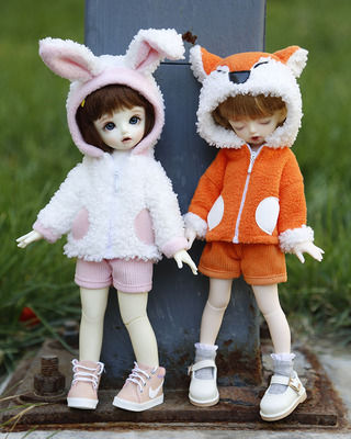 taobao agent Cute clothing, rabbit, universal coat with hood, scale 1:6, fox, raccoon