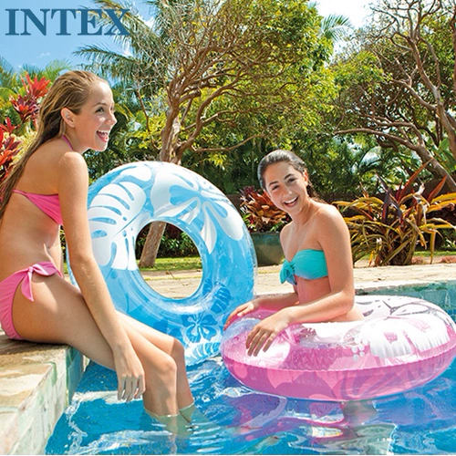 Intex, оригинальный безопасный экологичный плавательный круг для взрослых, увеличенная толщина